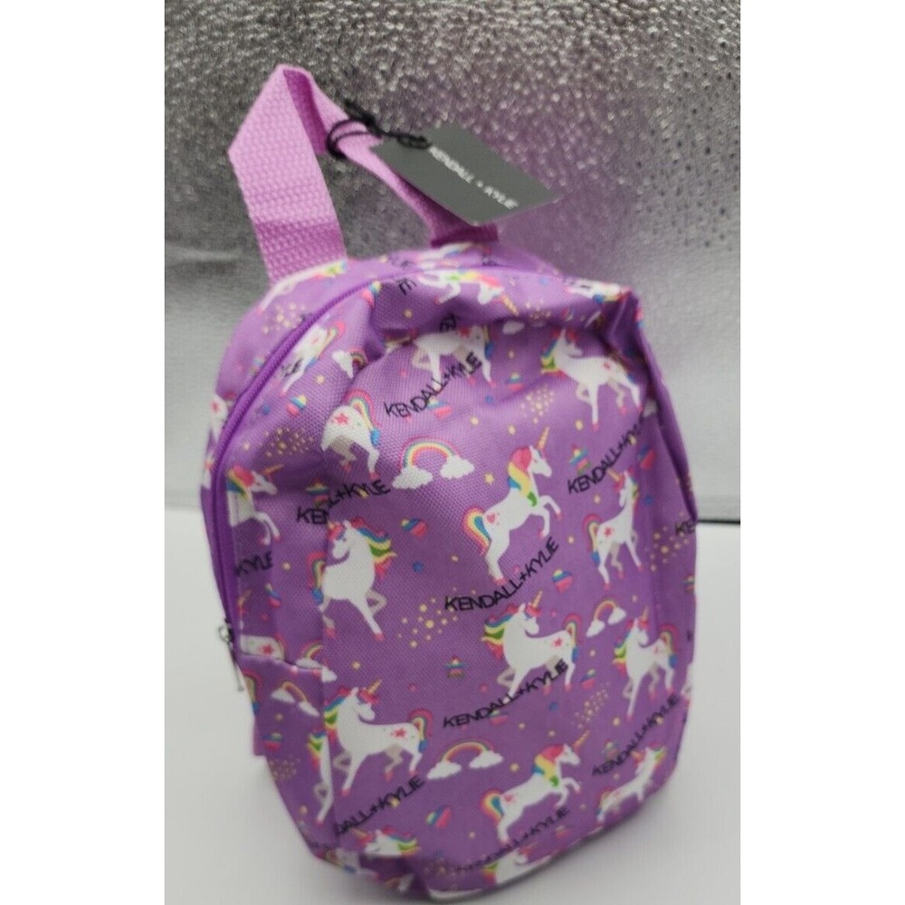 Kendall + Kylie Mini Backpack Unicorn Print Purple Kids Travel‎ Bag